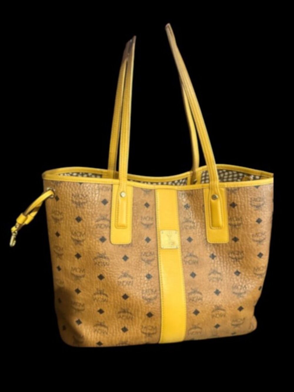 MCM Medium Liz Reversible Shopper | Cognac + Yellow